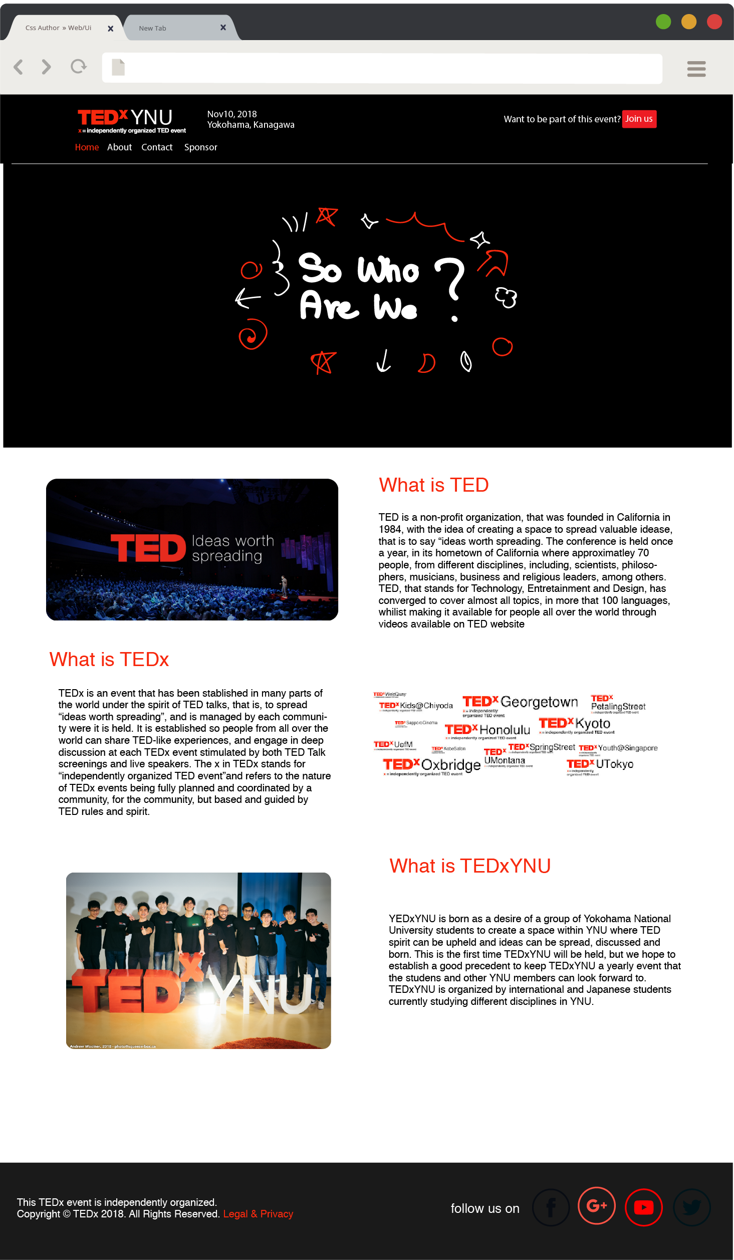 TEDxYNU Website About Page